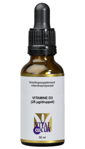 Vitamine D3 druppels 25 mcg - Vital Cell Life (30 ml)